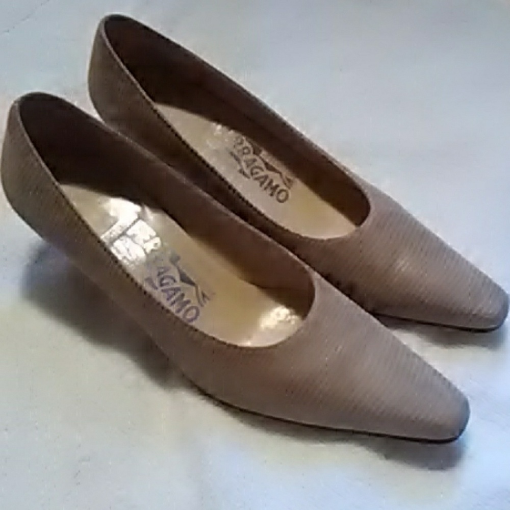 Authentic Salvatore Ferragamo Leather Heels - Picture 2 of 8